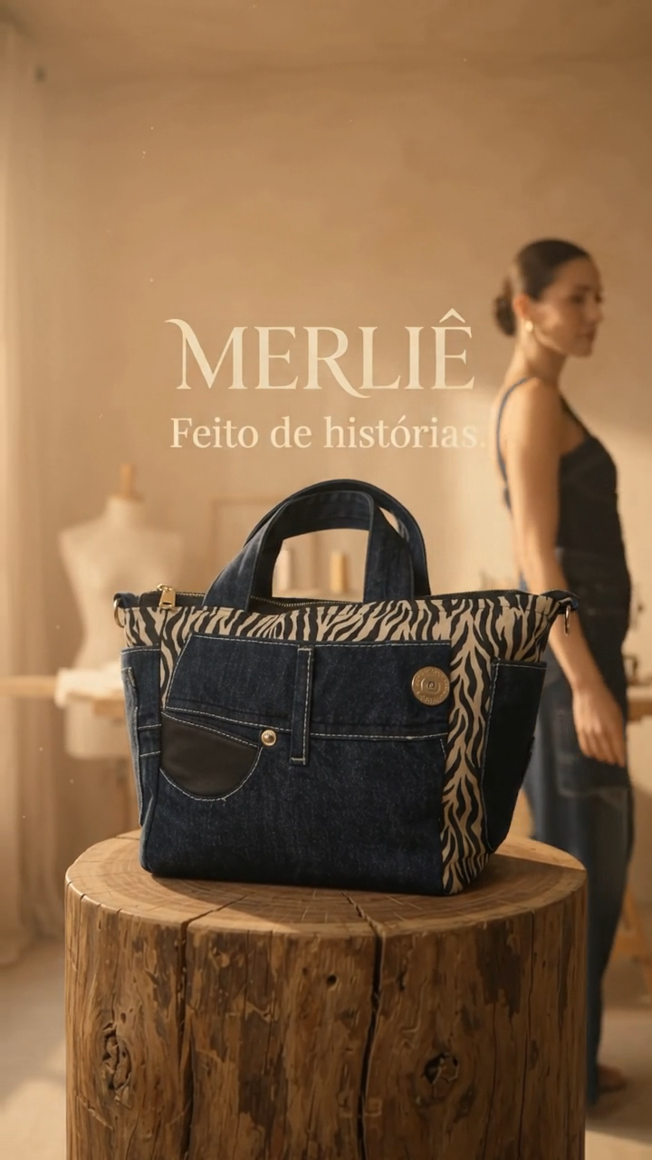 Cena da campanha Merliê com bolsa autoral